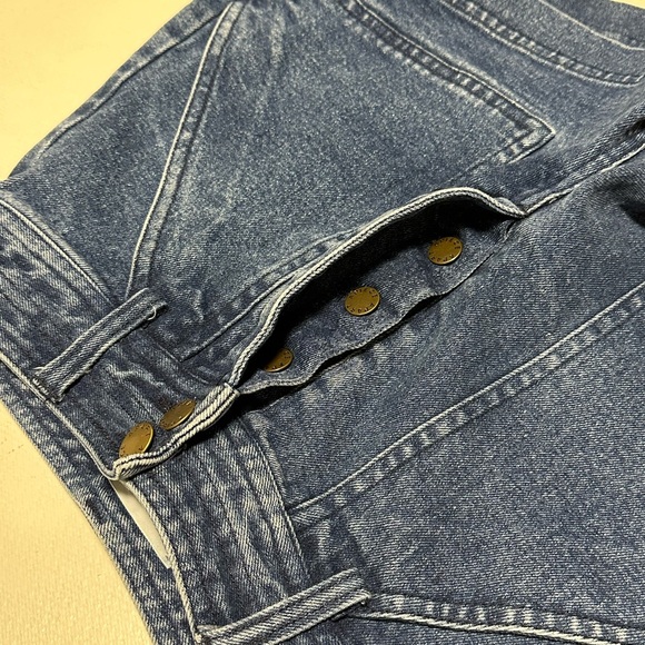 Apiece Apart Merida Denim Shorts Button Fly Navy Wash Size 0 EUC - Picture 6 of 16
